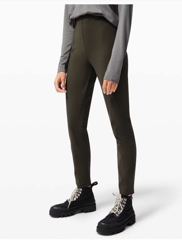 Lululemon High-Rise 7/8 Olive Green Here To There Pants